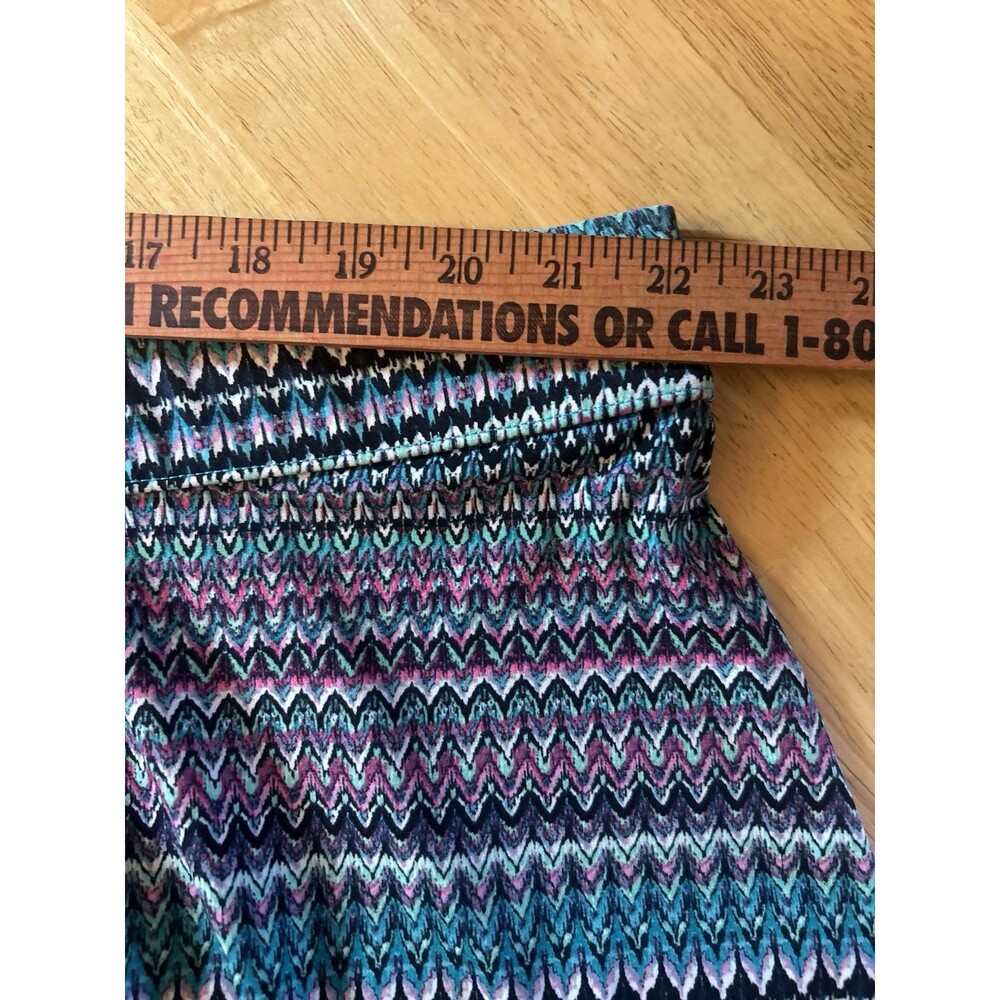 Lane Bryant Maxi Skirt 26/28 Chevron Print Side Slits Stretch Boho Long Plus - Picture 9 of 13